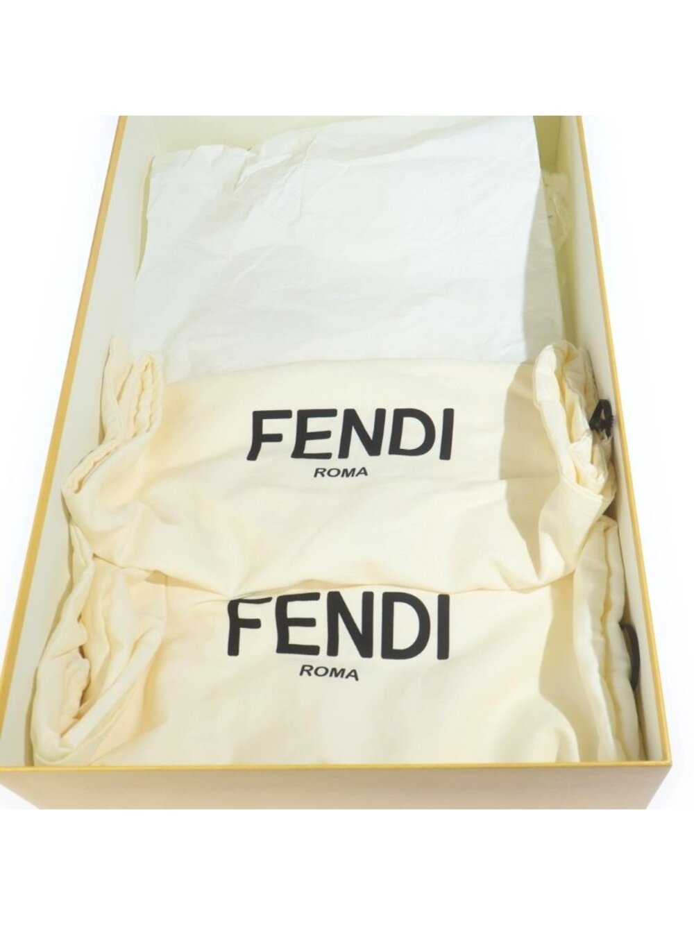 Fendi Filo Leather Long Boots Shoes Khaki View 6